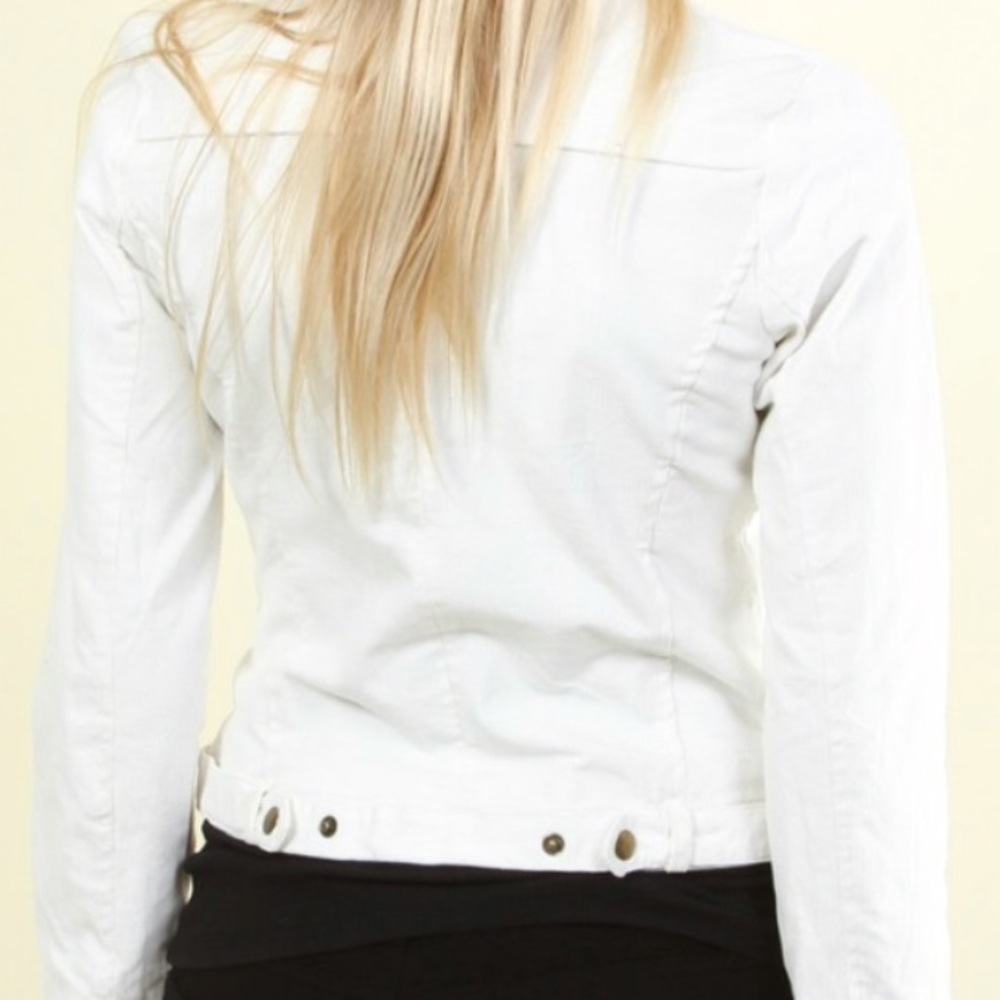 💐NWT White Corduroy Moto Jacket! - Picture 3 of 4